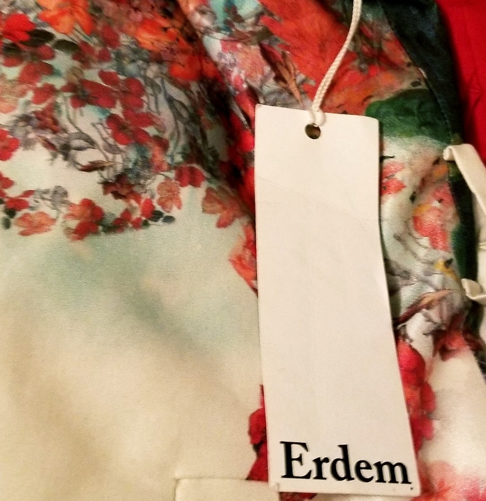 Erdem Duchess Satin Floral Coat - Picture 8 of 8